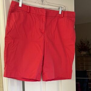 Talbots salmon colored short with approximate 9” inseam